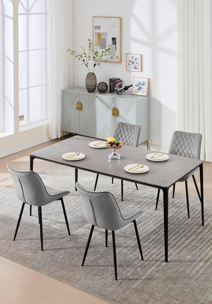 WOLTU 4 x Esszimmerstühle 4er Set Esszimmerstuhl Küchenstuhl Polsterstuhl Design Stuhl mit Rückenleh