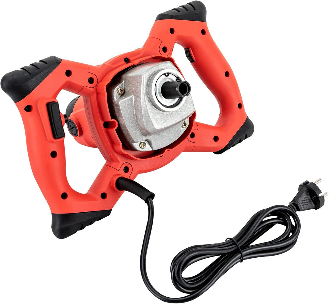 Tragbarer Betonmischer (1500 W, S-förmige Doppelklinge, Leerlaufdrehzahl 330-930rpm, Reiner Kupferbü