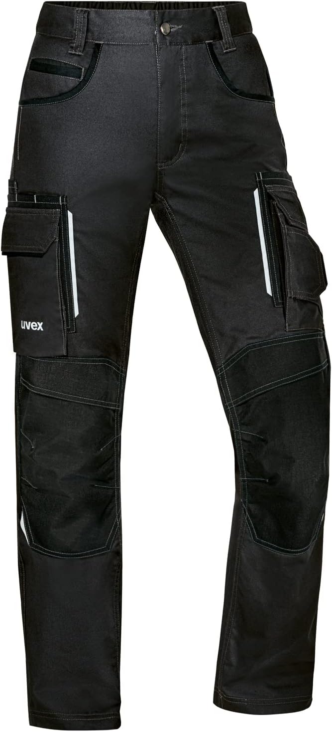 Uvex Tune-up Lange Damen-Arbeitshose - Lange Cargo-Hose mit Knietaschen 40 Schwarz, 40 Schwarz