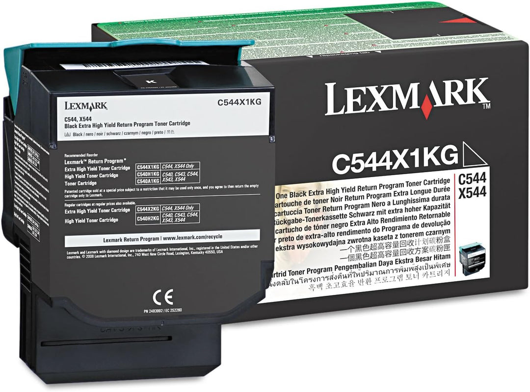 Lexmark C544X1KG C544, X544 Tonerkartusche 6.000 Seiten Rückgabe, schwarz, Schwarz