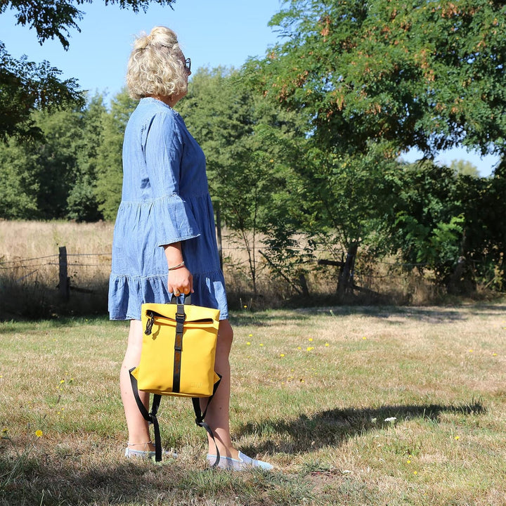 Christian Wippermann Kleiner Damen RollTop Laptop Rucksack Plane Tagesrucksack Rollrucksack Daypack