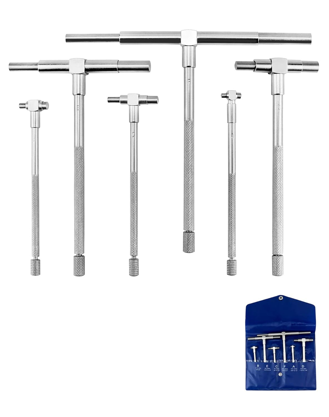 QWORK® Teleskoplehren 8mm - 150mm Innendurchmesser Einstellbar, 6 Stück/Set