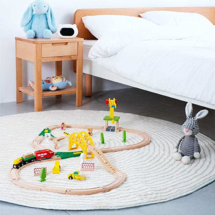wuuhoo® Holzeisenbahn Paulchen im Set für Kinder - Spielzeugeisenbahn aus Holz, Eisenbahn Set mit Ho