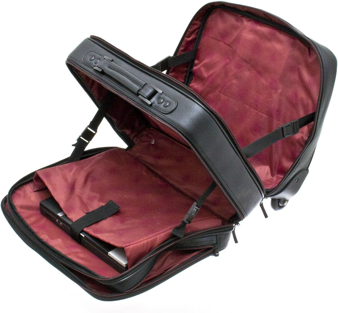 Bowatex Pilotenkoffer Trolley Aktenkoffer Akten Laptop Tasche 46 cm Schwarz