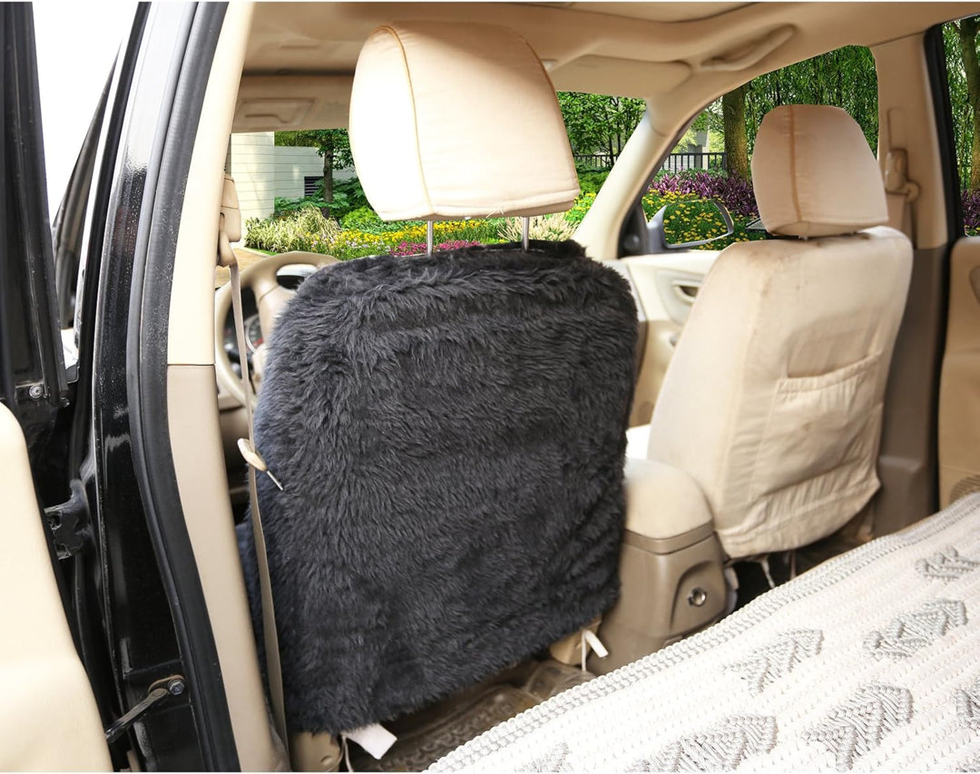 WOLTU AS7334gr Universal Lammfellbezug Auto Sitzbezug 100% Echtlammfell Vollbezug Vordersitzbezug, F