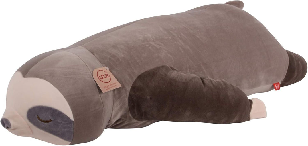 UNUS Faultier Kuscheltier Kissen, 100 cm, Grau, Seitenschläferkissen weich und flauschig, Stillkisse