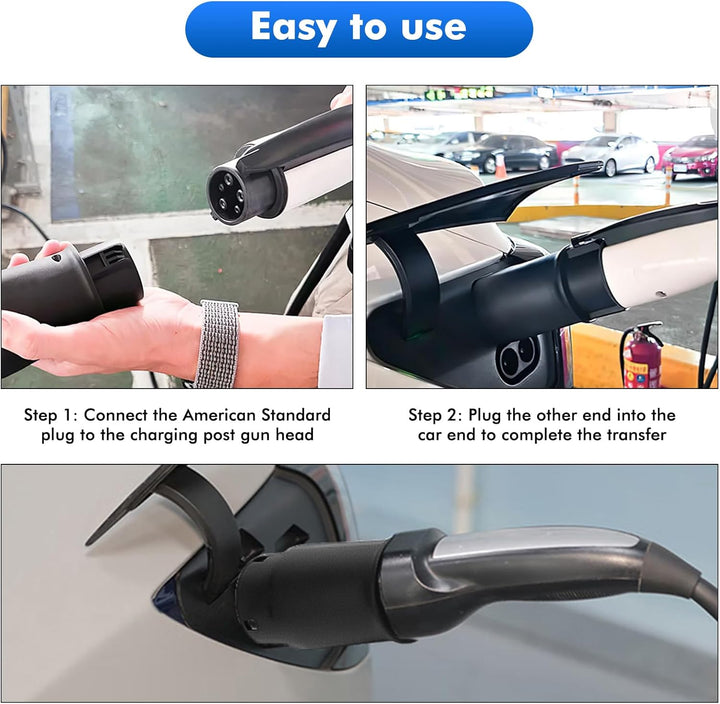 Opaltool EV Ladekabel Autoladegerät Adapter Typ 1 auf Typ 2, 32A SAE J1772 auf IEC 62196(Mennekes) A