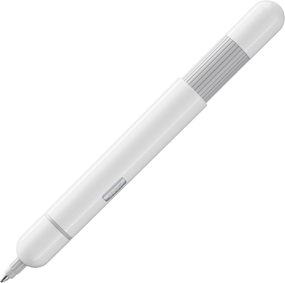 LAMY pico kleiner Taschen-Kugelschreiber 288 aus Metall im Lack-Finish in der Farbe weiss mit Druckm
