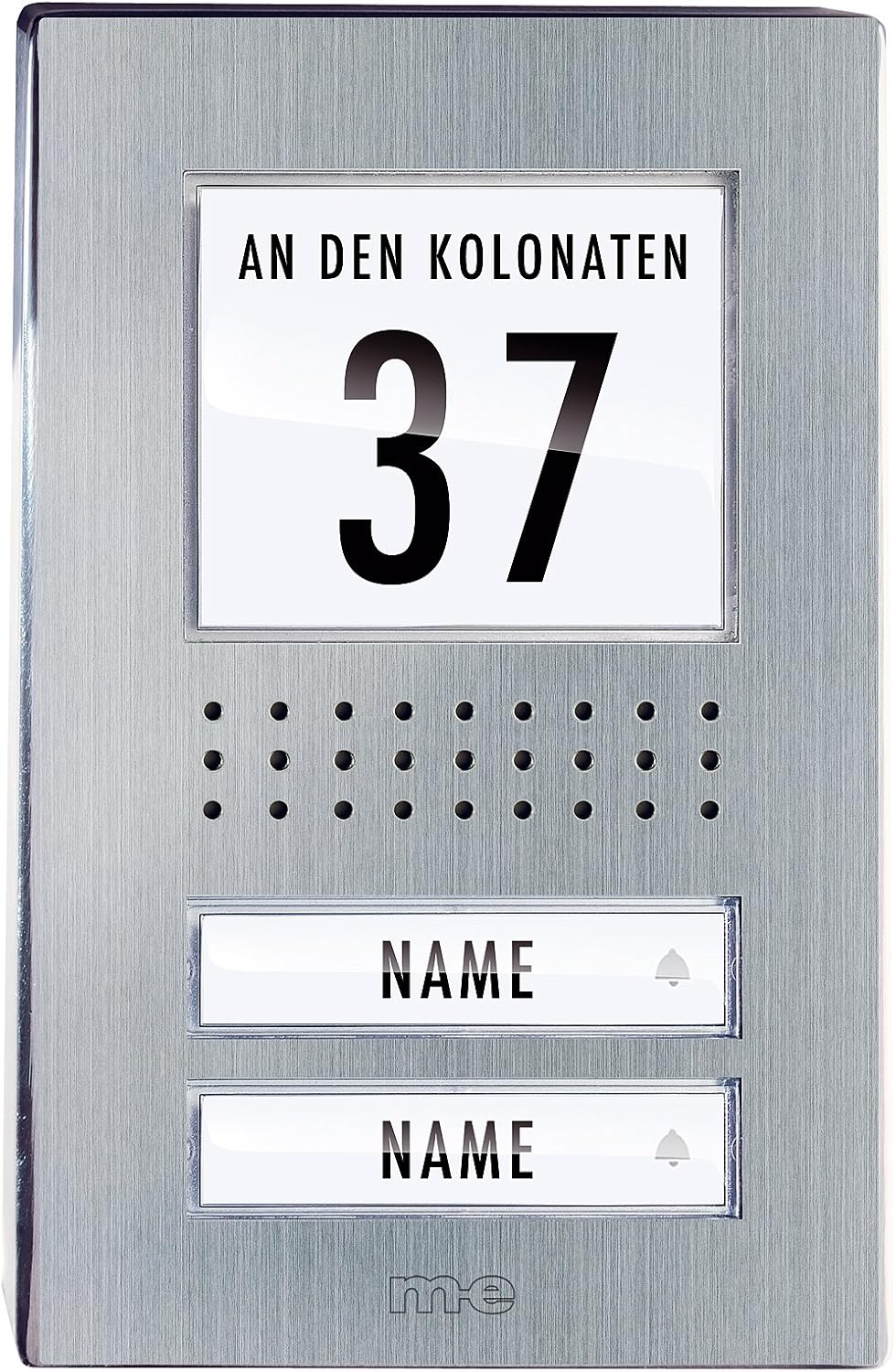 m-e modern-electronics ADV-120.1 EG Tuersprechanlage Kabelgebunden Ausseneinheit 2 Familienhaus Edel