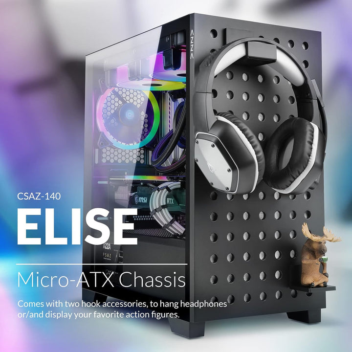 AZZA Elise 140 / Matx Gaming Gehäuse / PC-Gehäuse / 1120mm ARGB Lüfter inklusive