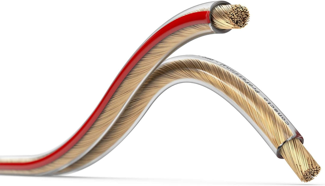 conecto Lautsprecherkabel OFC Professional UltraFlex 2x1,5mm² Kabel Querschnitt (99,9% OFC Vollkupfe