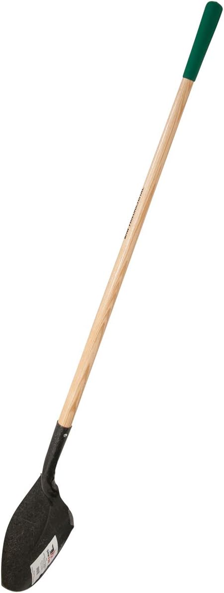 SHW-FIRE Spatenschaufel mit Trittschutz - 120cm Langer Eschenholzstiel - für effiziente Gartenarbeit