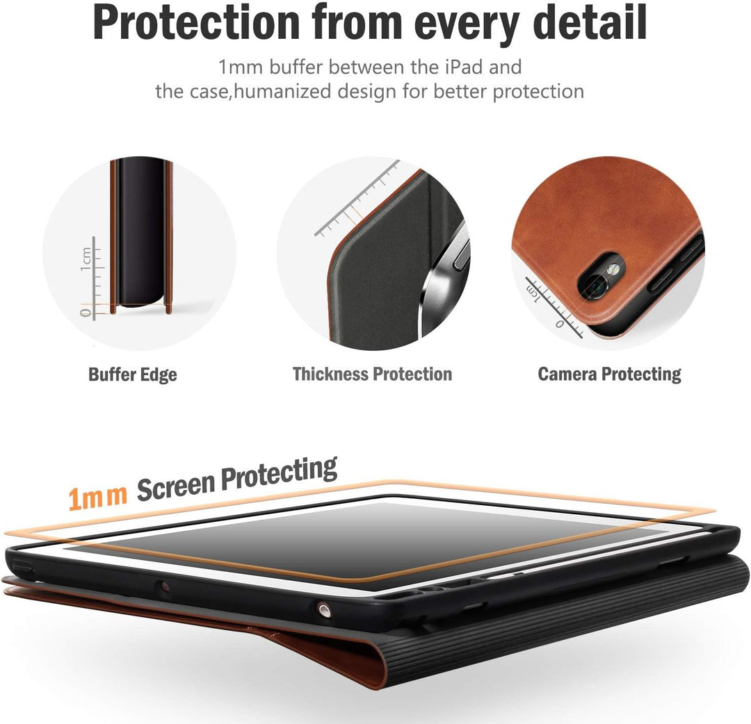 Antbox Hülle für iPad Air 3 2019 10.5 Zoll/iPad Pro 10.5 2017 mit Apple Pencil Halter Auto Schlaf/Wa