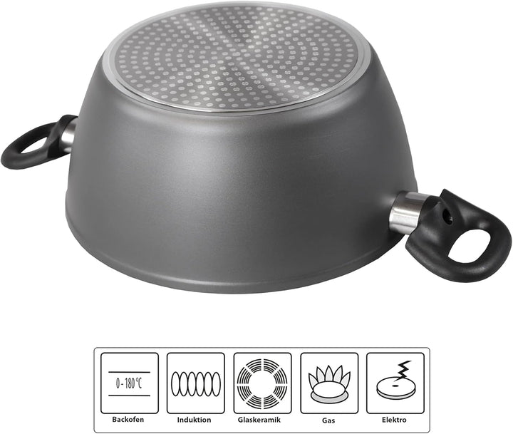 STONELINE Ceramic Keramik Topfset 6 teilig 18/20/24cm Topf mit Deckel Töpfe PFAS-frei Antihaft Topf