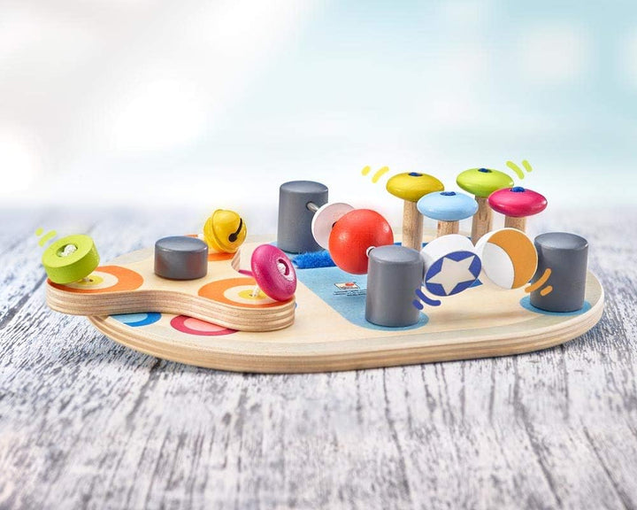 Selecta 62064 Spintivity, Motorikbrett aus Holz, 20 cm, Spinitivity Single, Single