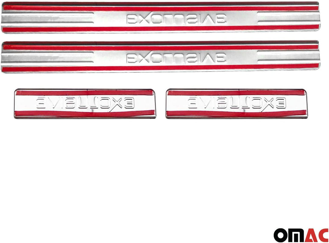 Ladekantenschutz Einstiegleisten Set kompatibel mit VW Tiguan II & Allspace 2016-2023 Chrom