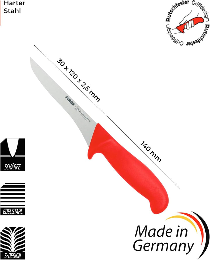 Pirge Butcher's Made in Germany Profi Ausbeinmesser Set 12 cm - Metzgermesser - Fleischermesser - St