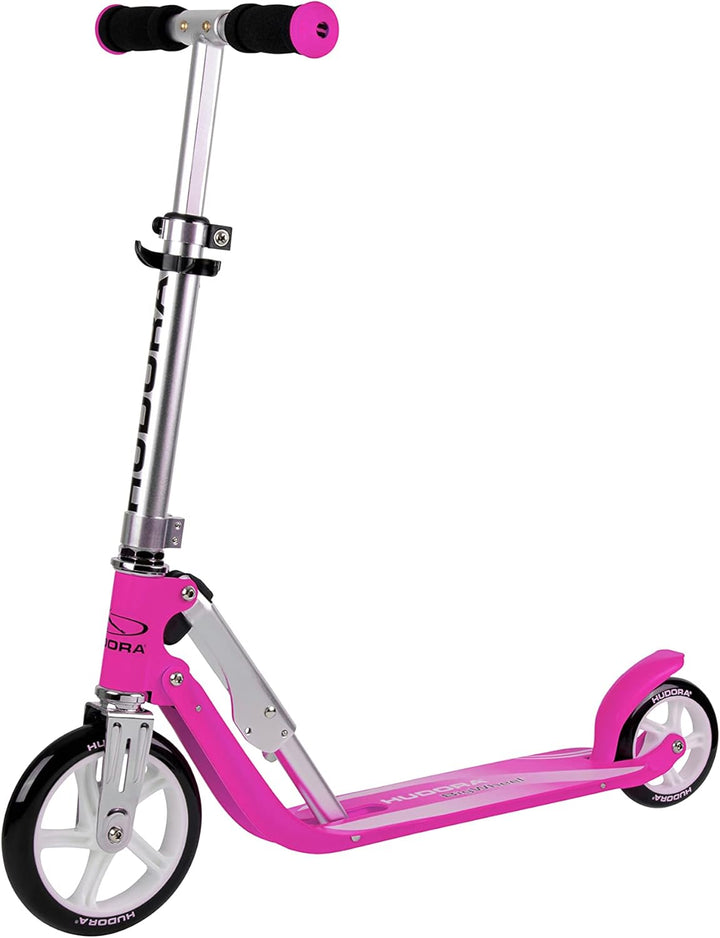 HUDORA Little BigWheel Scooter - Sicherer Aluminium-Roller für Kinder ab 3 Jahren - Höhenverstellbar