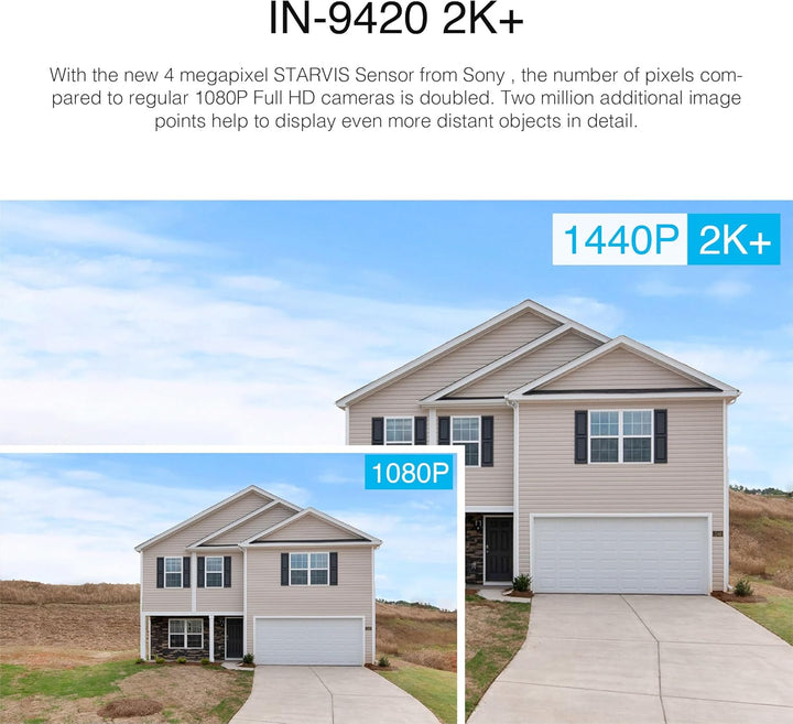 INSTAR IN-9420 2K+ Weiss - LAN/PoE/WLAN Überwachungskamera mit KI (AI) - IP Kamera - PIR - Steuerbar