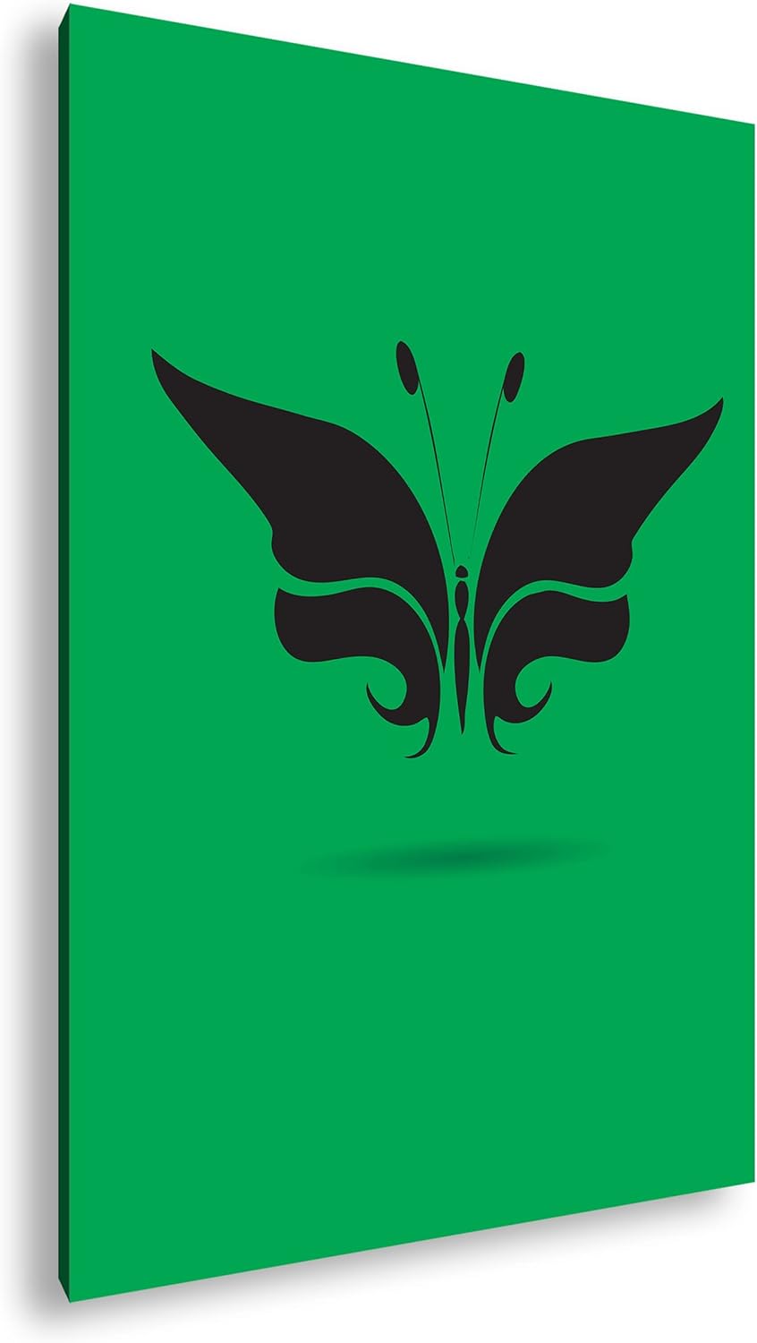 deyoli Schmetterling Logo Format: 80x60 als Leinwandbild, Motiv fertig gerahmt auf Echtholzrahmen, H
