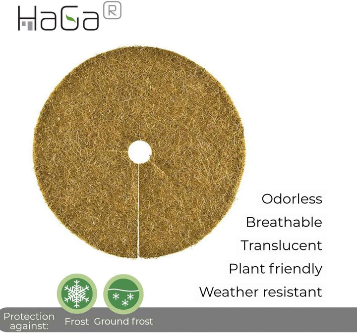 HaGa® Kokosscheibe 5er-Pack Kübelabdeckung Winterschutz für Topfpflanzen Ø45cm