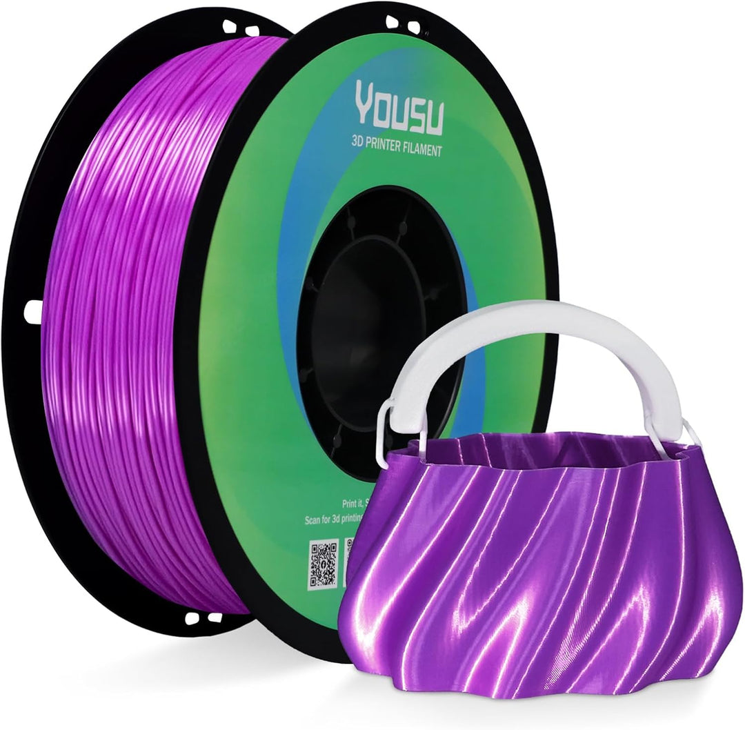 YOUSU Silk TPU Filament 1,75 mm, flexibles 95A TPU 3D-Drucker-Filament, 1-kg-Spule, Massgenauigkeit
