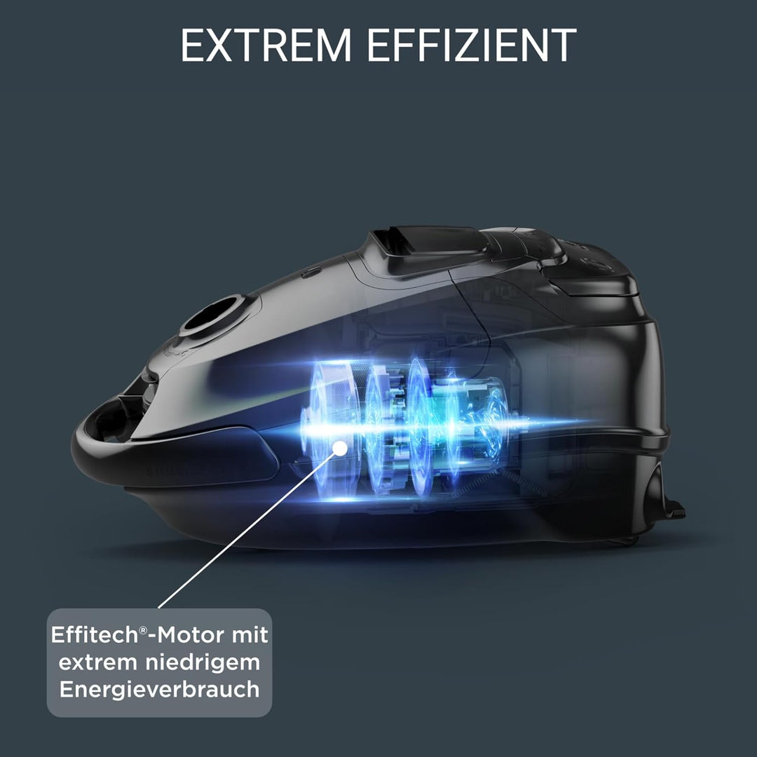 Rowenta RO7451 Silence Force Effitech Bodenstaubsauger mit Beutel | 400 Watt | extrem leise mit 57 d