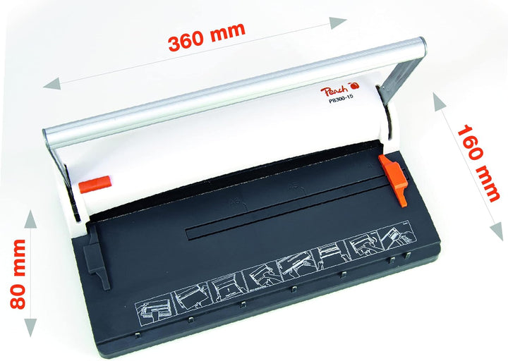 Peach Draht Bindemaschine - Personal Wire Binder DIN-A4 - bindet 60 Seiten - inkl. 5x PW079-07 Wire