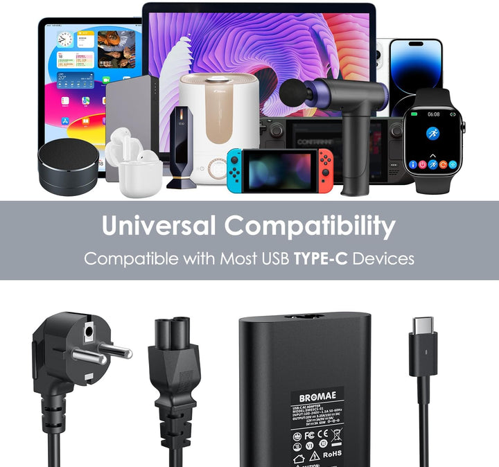 65W USB C Laptop Ladekabel für Dell Latitude 3340 3440 3540 5340 5420 5430 5440 5530 5540 7330 7340