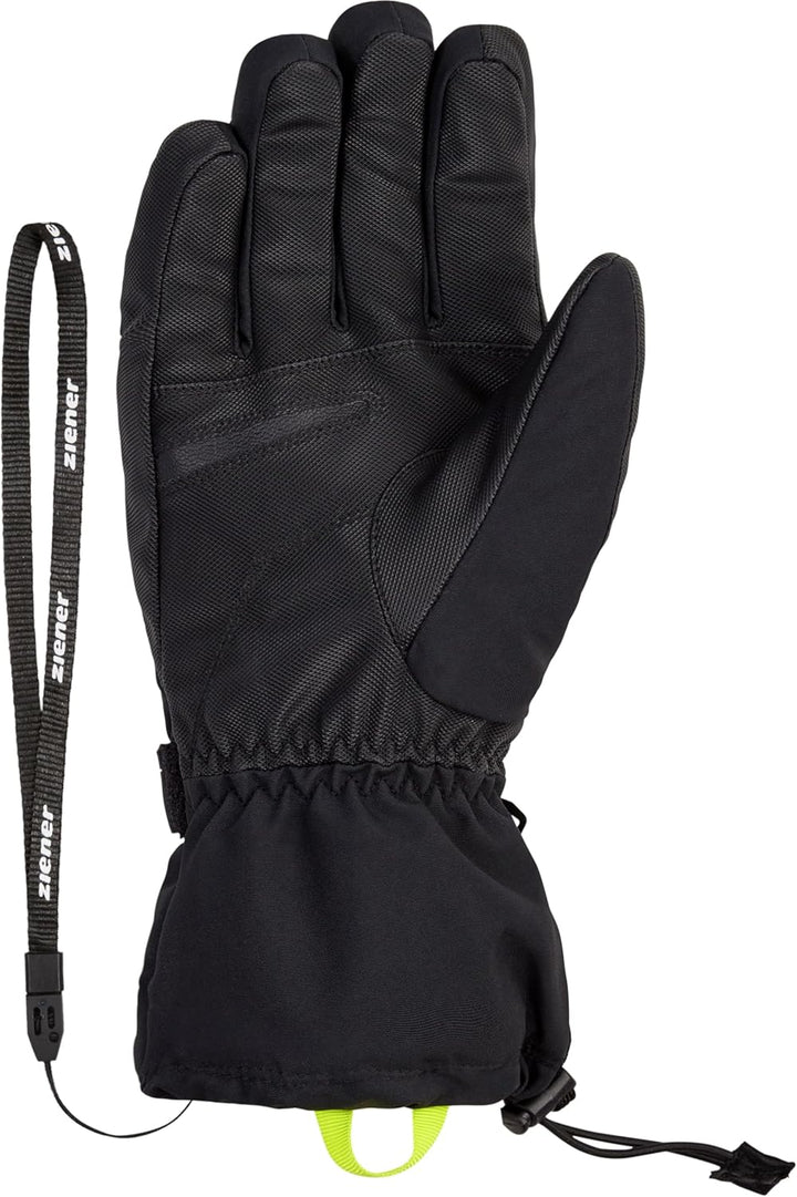 Ziener Herren Gentian Ski-Handschuhe/Wintersport | wasserdicht, Lange Stulpe 7.5 Schwarz, 7.5 Schwar