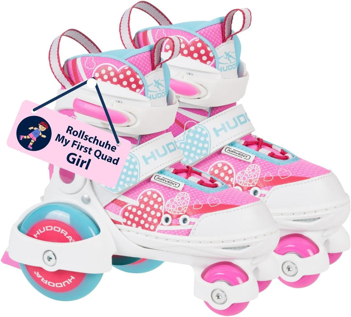 HUDORA Rollschuh My First Quad in versch. Grössen & Farben - hochwertige Rollschuhe für Kinder bis 2
