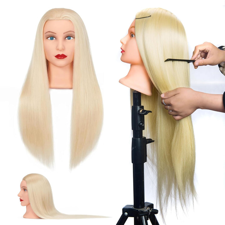 FGXY Haartraining Kopf, Modell Frisur Set Werkzeuge und Feste Klammern und Unsichtbare Haarcurler Se