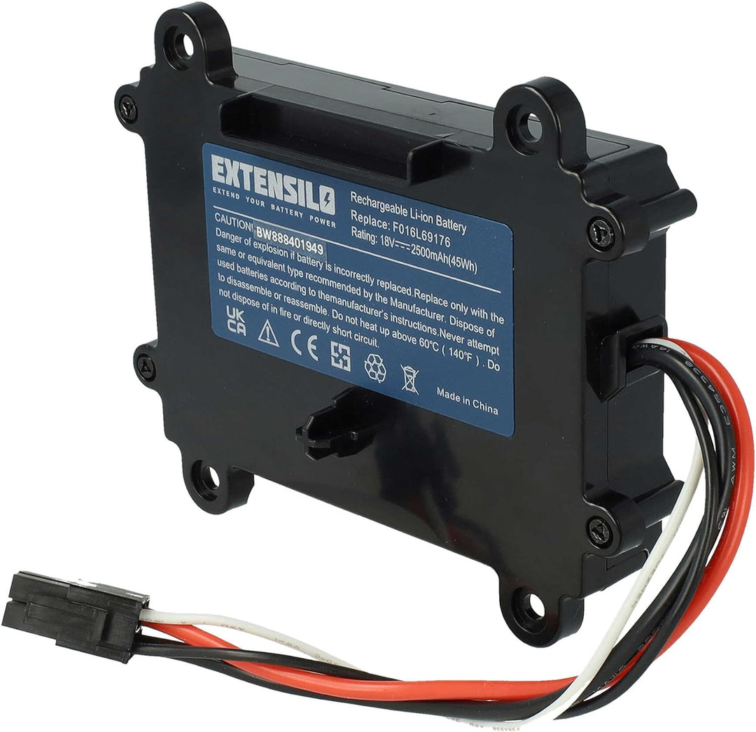 EXTENSILO Akku Ersatz für Bosch F 016 104 898, F016104898, F016L69176 für Rasenroboter Rasenmäher (2