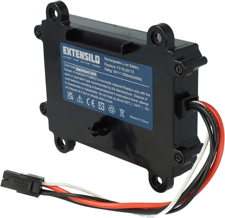EXTENSILO Akku Ersatz für Bosch F 016 104 898, F016104898, F016L69176 für Rasenroboter Rasenmäher (2