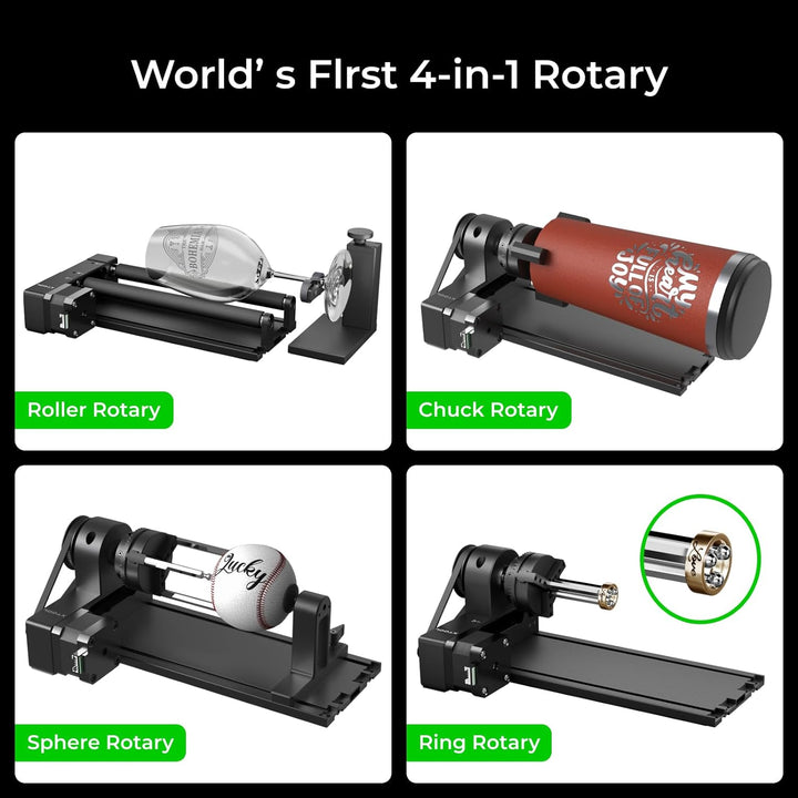 xTool RA2 Pro für xTool P2, D1 Pro, F1, S1 und die meisten Lasergravierer, Backenfutter rotierend, Y