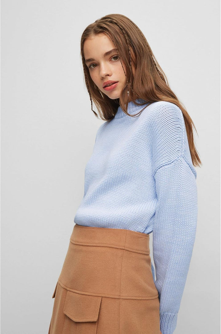 HUGO Damen Smegina Knitted-Sweater S Blau, S Blau