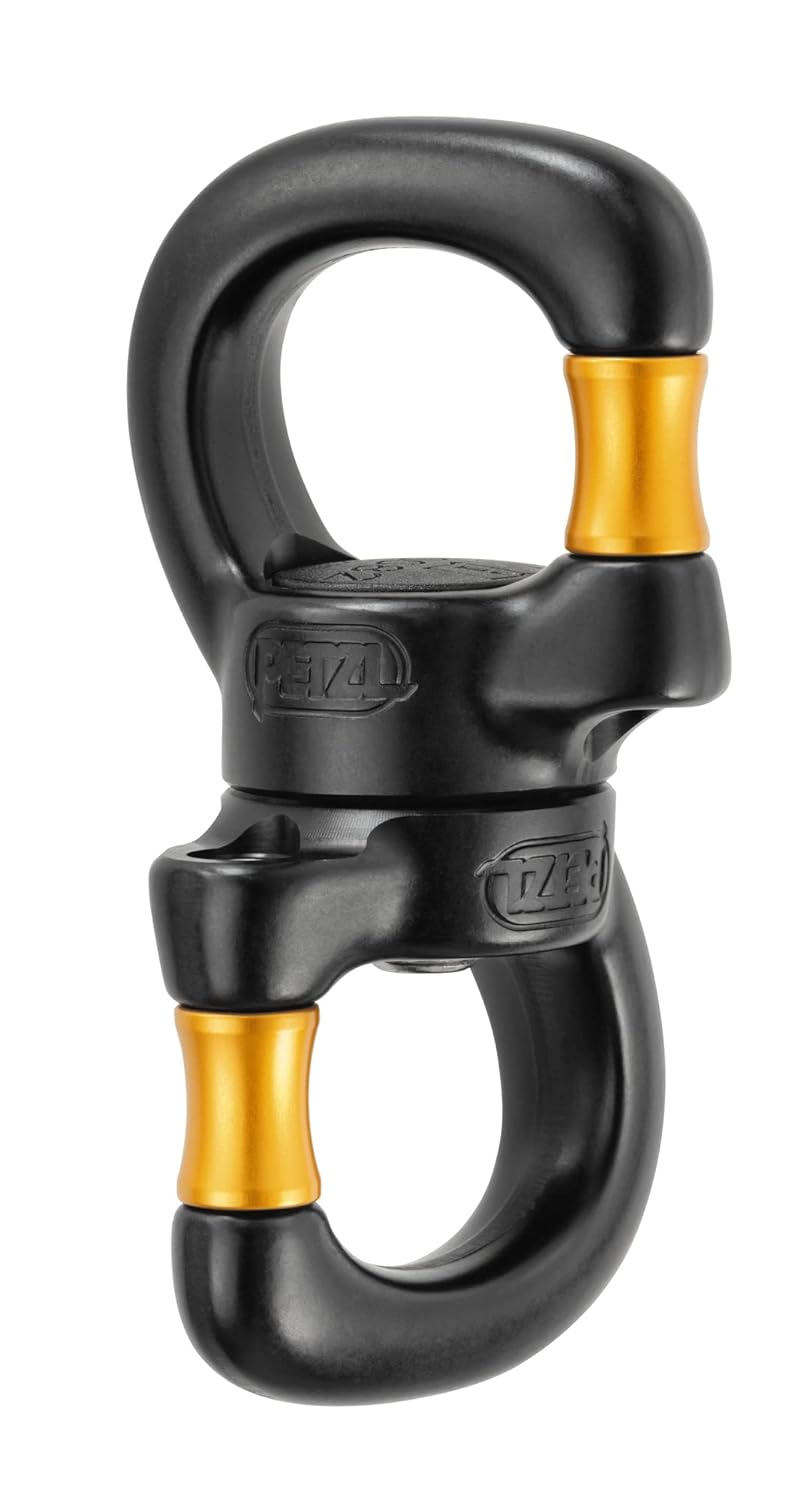 PETZL P58 SO P58 SO Open Sicherheitsdrehgelenk mit versiegeltem Kugellager, Gelb/Schwarz