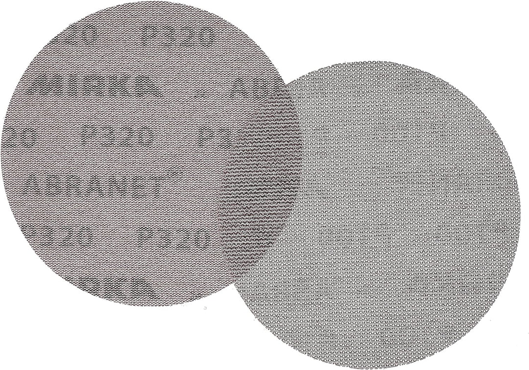 50x MIRKA Haftschleifscheibe ABRANET Grip 150mm K.320 f.HO/Metall/Lack/Ku. Korn P320 Single, Korn P3
