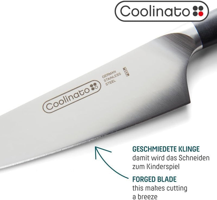 Coolinato – Profi Küchenmesser 20cm – Extra scharfer deutscher Klingenstahl – Ergonomischer Kunststo