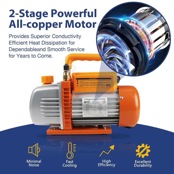 BACOENG 4.2CFM Zweistufige Vakuumpumpe