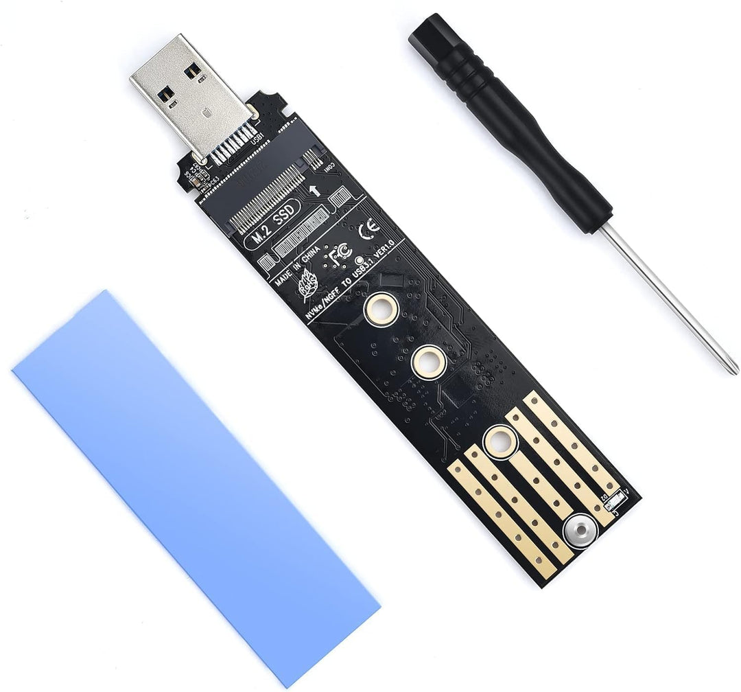 ELUTENG M.2 NVME NGFF SSD zu USB 3.1 Gen2 Adapter Karte 10Gbps, USB zu PCIE NVME SATA SSD Festplatte