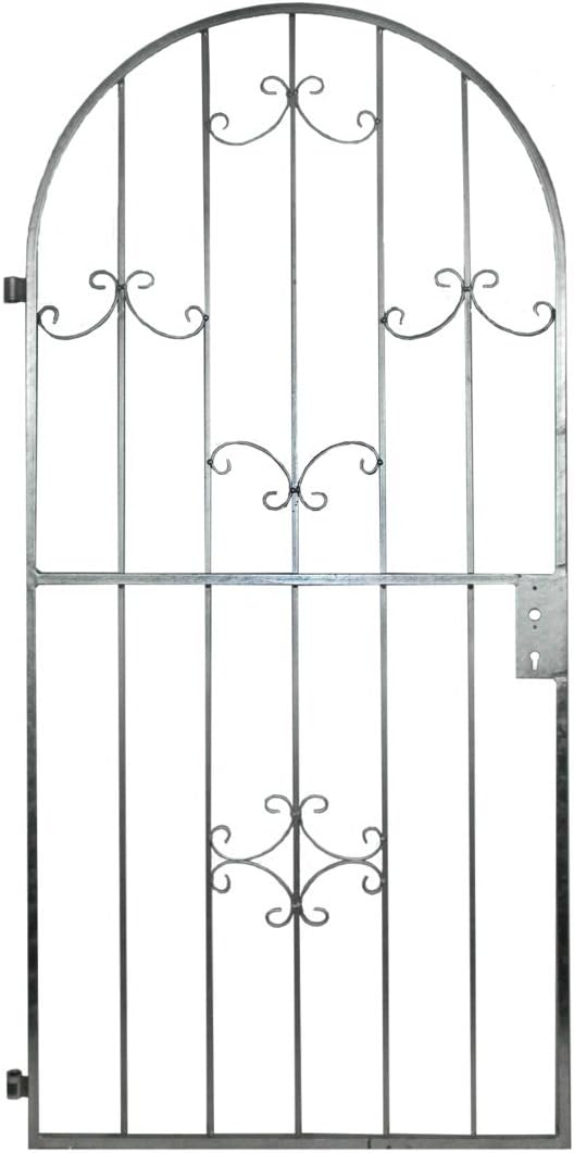 Gartentor Saturn Rundbogen Metalltor Gartenpforte Gartentür verzinkt 1990x960 mm