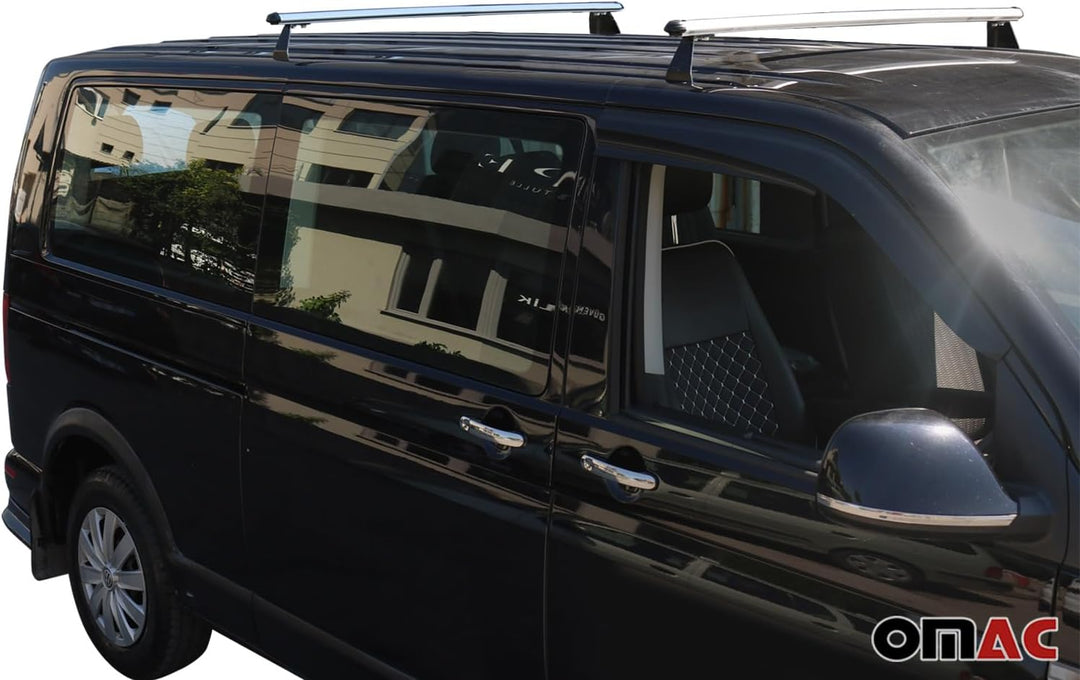 Dachträger Gepäckträger Relingträger kompatibel mit Nissan NV200 2010-2023 Alu Silber 2 TLG