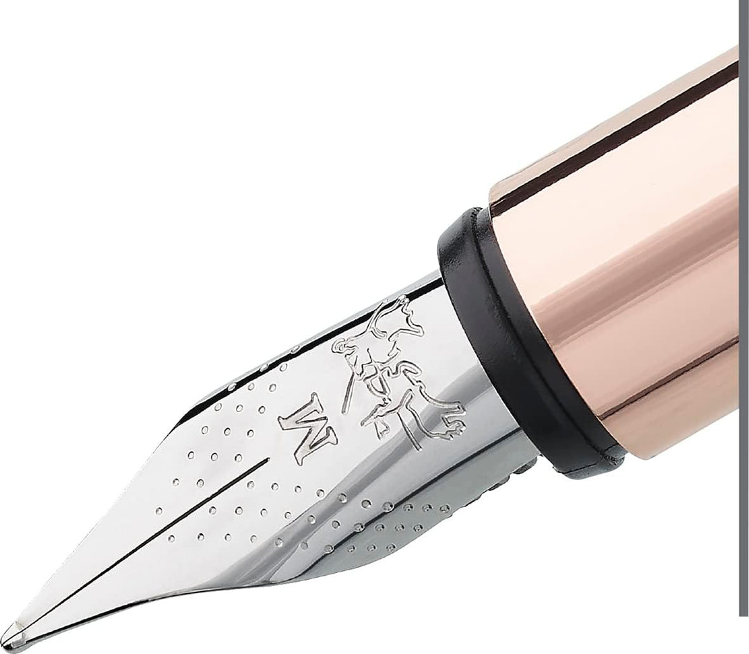Faber-Castell 343103 - Füller Neo Slim Metall, Federbreite B, schwarz mit rosegold Federbreite B sch