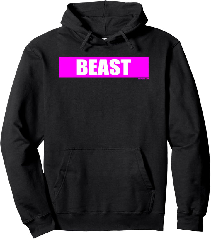 Beast Gym Motivation pinke Farbe Training Fitness Workout Pullover Hoodie