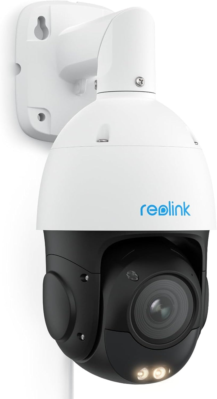 Reolink 4K 8MP UHD PTZ Outdoor Überwachungskamera PoE mit 5X 3D optischem Zoom, Auto-Tracking, Farbn