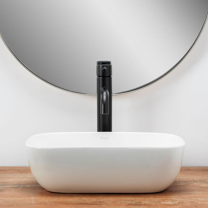 Rea Waschbecken Waschtisch Aufsatzwaschbecken Keramik Hochglanz Handwaschbecken Aufsatz Waschschale