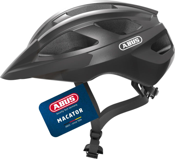 ABUS Rennradhelm Macator - sportiver Fahrradhelm für Einsteiger - auch für Zopfträger/-innen - für D