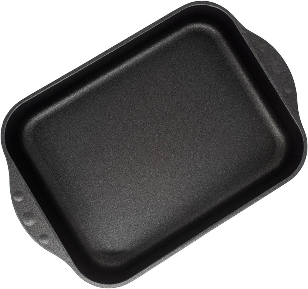 Eurolux Auflaufform Induktion 32 x 25 cm - Kleiner rechteckiger Aluguss Bräter mit Beschichtung
