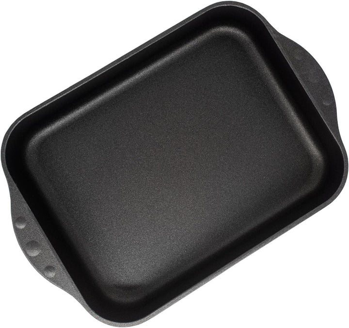 Eurolux Auflaufform Induktion 32 x 25 cm - Kleiner rechteckiger Aluguss Bräter mit Beschichtung